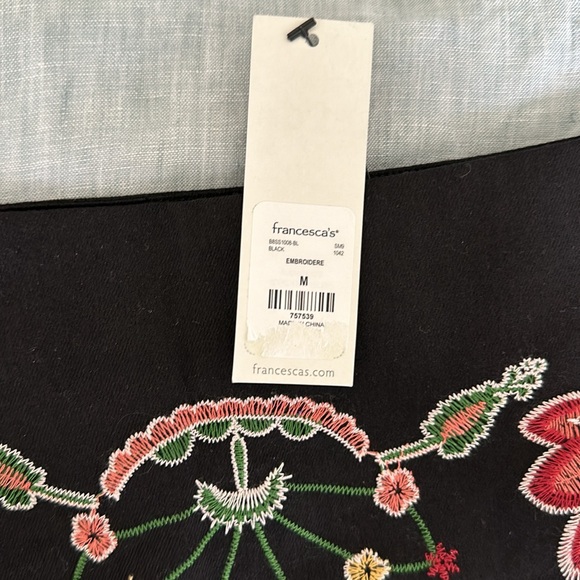 Francesca Black Mini Skirt- Brand New- sz M - Picture 3 of 3